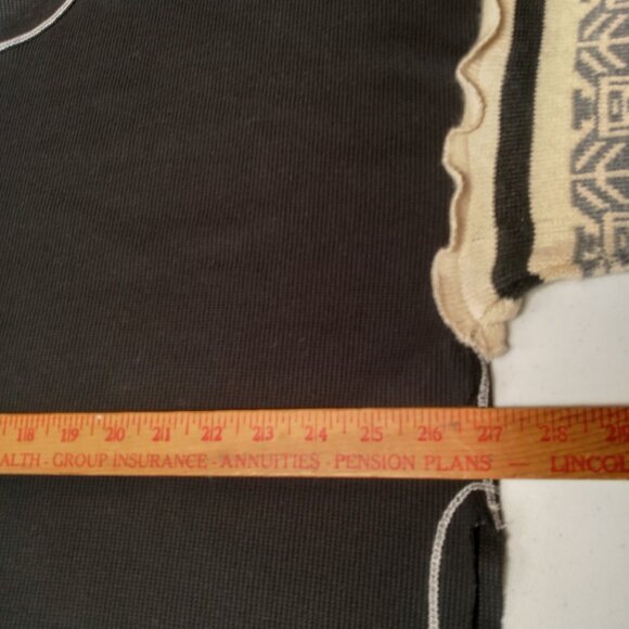 Angel Premium Shirt Plus Size 1X Black Thermal Sweater Sleeves Alpaca Cropped - Picture 4 of 16